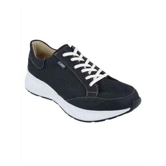 NEW FINN COMFORT women\'s caseres comfortable lace-up shoe in black/schwarz/sirio